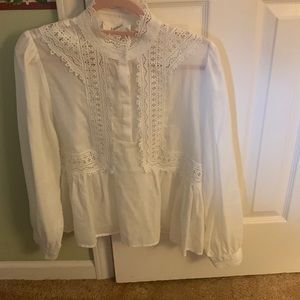 ba&sh  embroidered shirt